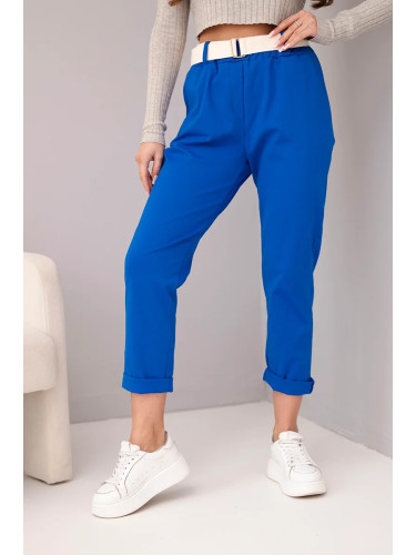 Дамски памучен панталон Kesi с колан