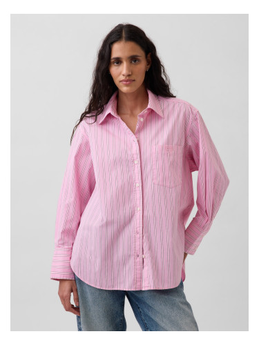 Риза от поплин с лого GAP Oversize