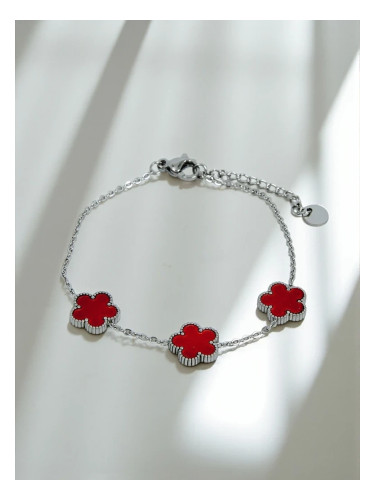 Гривна Resti Aurelia Bianca с червени цветя