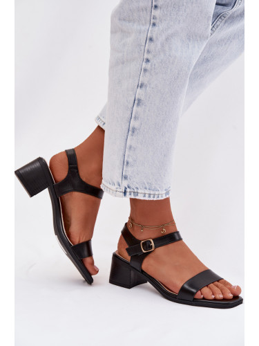 Дамски сандали на платформа Boto черни