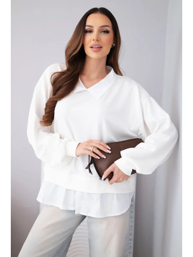 Дамски суитшърт Kesi с вложка за риза