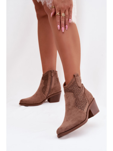 Дамски боти до глезена S. BARSKI с ток