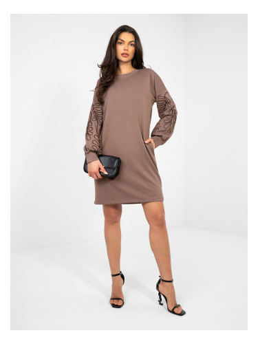 Тъмнобежова рокля RUE PARIS