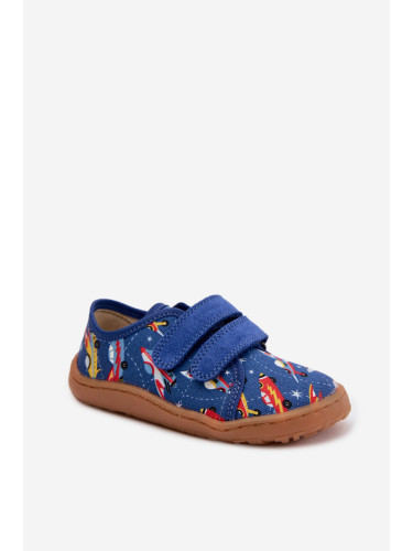 Детски боси пантофи с модел на космически кораб