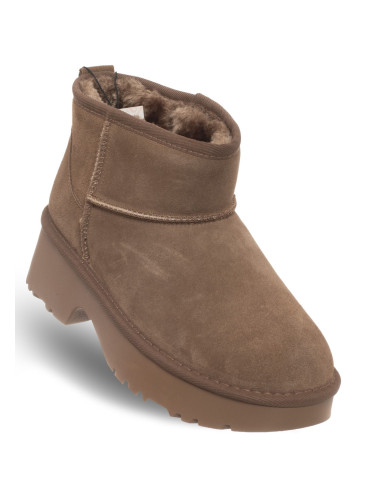 Боти до глезена SOLO SOPRANI от четкана кожа