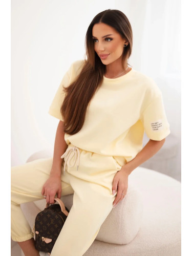 Дамски комплект от вискоза с къс ръкав