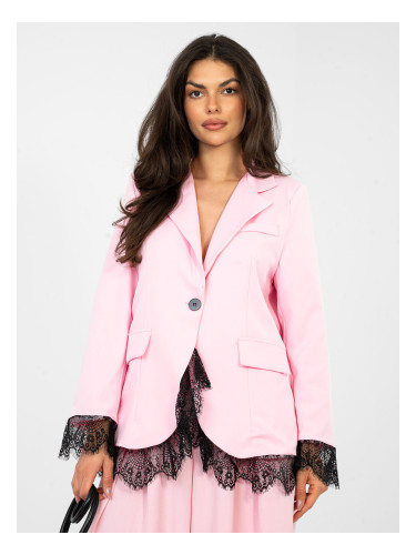 Розово яке с дантела