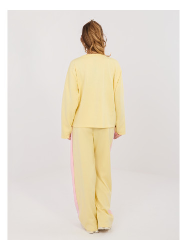 Светложълт анцуг с панделка