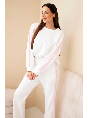 Дамски комплект от вискоза с странични райета