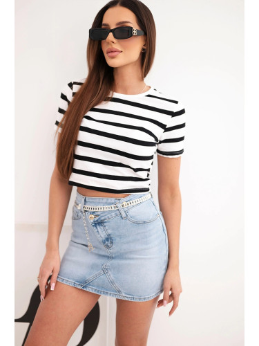 Мини дънкова пола Kesi M.Sara с верижка