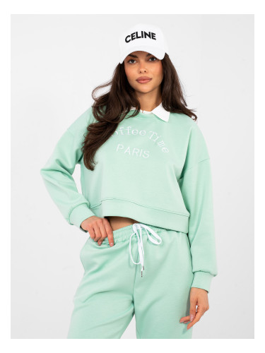 Комплект от светлозелен суитшърт и спортен панталон