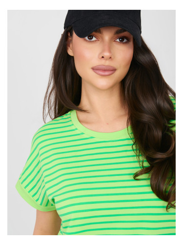 Светлозелена дамска памучна тениска