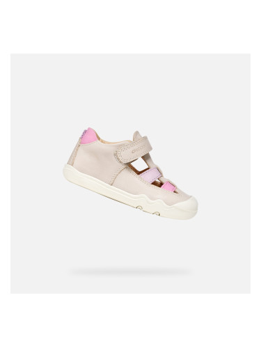 Розови момичешки боси маратонки Geox Steppieup