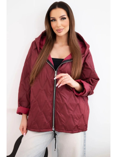 Дамско пролетно-зимно ватирано яке с качулка