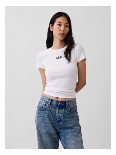 Тениска с оребрено лого на GAP