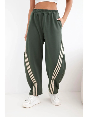 Дамски вискозен панталон Kesi Włoski с райе