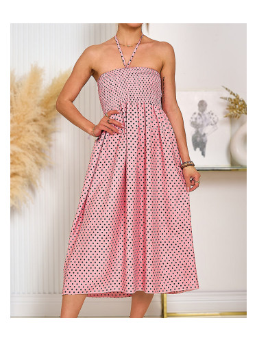 Дамска рокля на точки до коляното