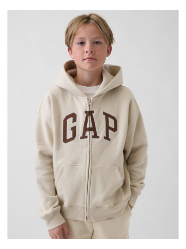Суитшърт с цип и лого GAP за момчета