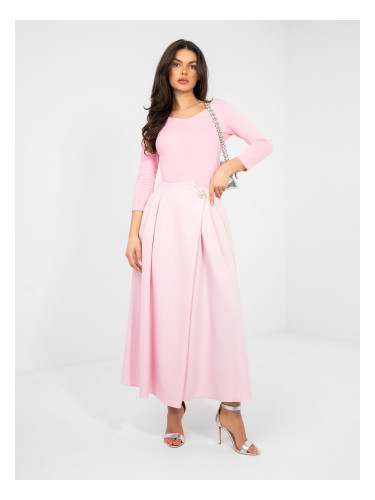 Едноцветна пастелна блуза с 3/4 ръкави