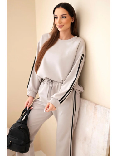 Дамски комплект от вискоза с райета