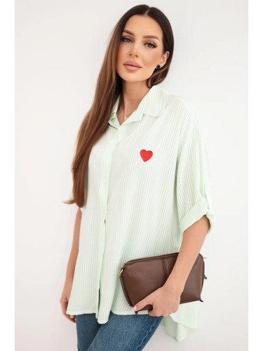 Дамска вискозна блуза с дантелени ръкави