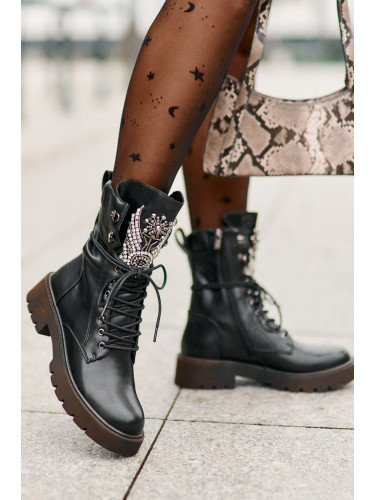 Боти до глезена S. BARSKI с декорация