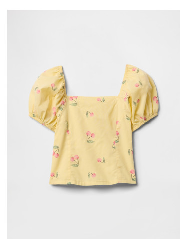 Топ с къс ръкав GAP за момичета