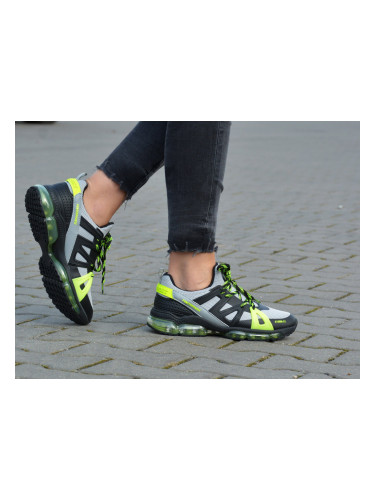 PLEIN SPORT - Дамски маратонки Сиви / Лайм