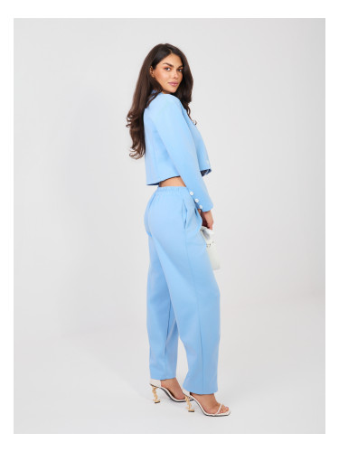 Дамски комплект сако в пастелно синьо