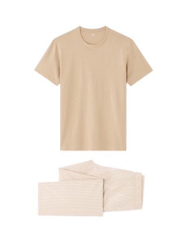 Мъжка пижама Celio бежова