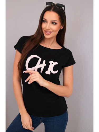 Дамска тениска Kesi с щампа CHIC