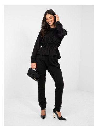 Черен комплект с долнище за джогинг