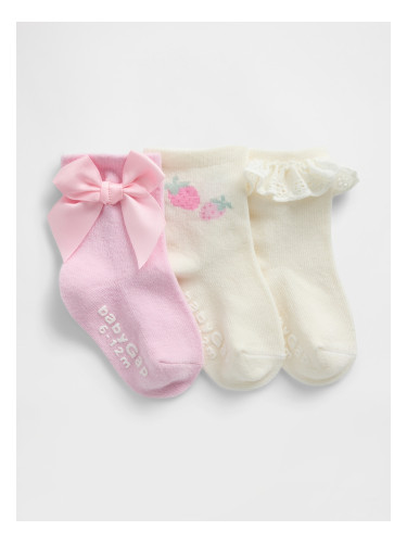 Детски чорапи GAP, 3 чифта - за момичета