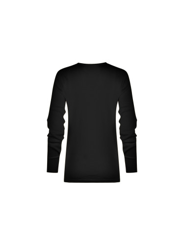 Черна дамска тениска с дълъг ръкав