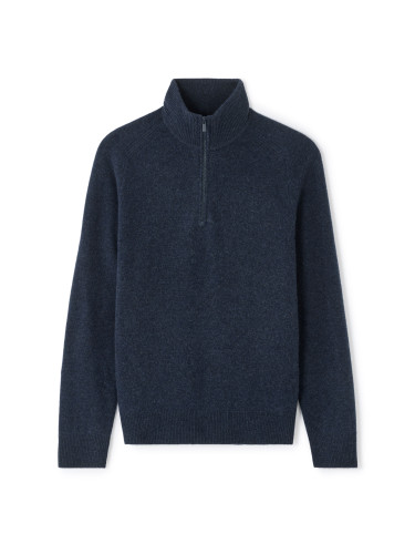 Пуловер Celio с висока яка в тъмносиньо