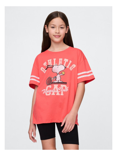 Тениска за момичета Gap & Peanuts със Snoopy