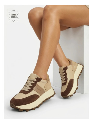 Дамски спортни маратонки от естествена кожа