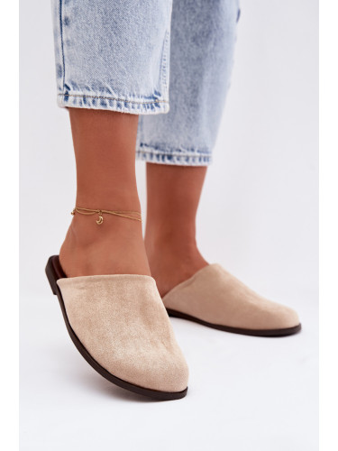 Дамски бежови чехли Veronelle