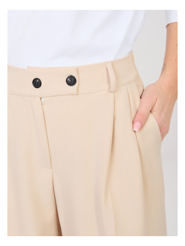 Бежов широк панталон RUE PARIS