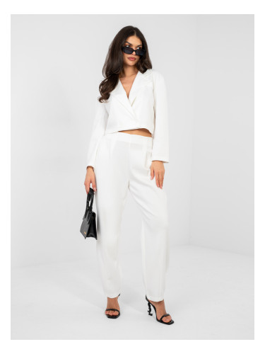 Елегантен комплект от трико Rue Paris, екрю