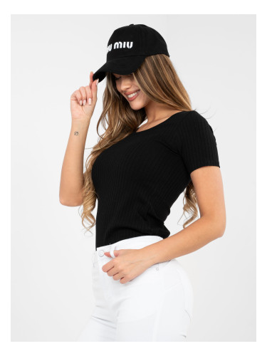 Дамска блуза с къс ръкав, черна