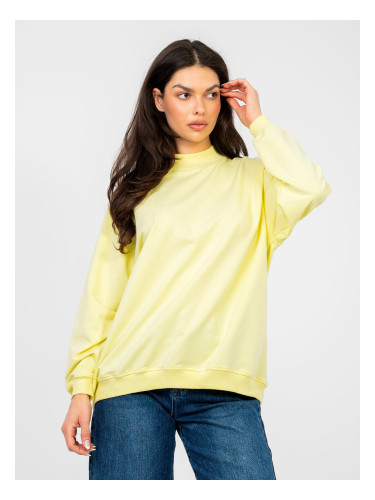 Пастелно жълт оувърсайз суитчър