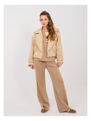 Дамски комплект в тъмнобежово