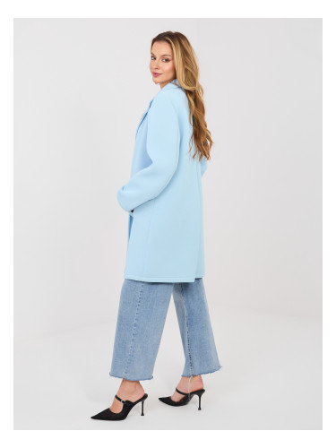 Пастелно синьо палто с копчета