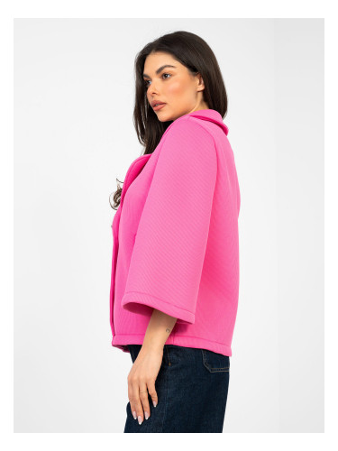 Късо тъмно розово палто