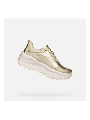 Златисти дамски маратонки Geox Xtros