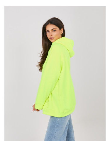 Флуоресцентно жълт дамски суитшърт Rue Paris