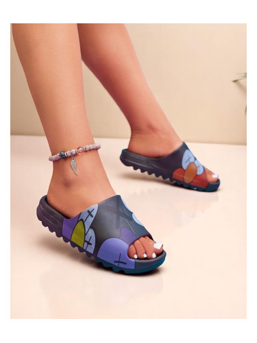 Черни джапанки Resti Royalfashion с щампа