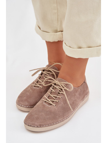 Средно високи боти до глезена, изработени от естествен велур