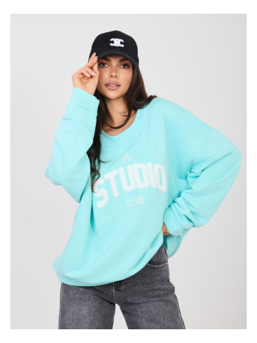 Тюркоазен дамски суитшърт